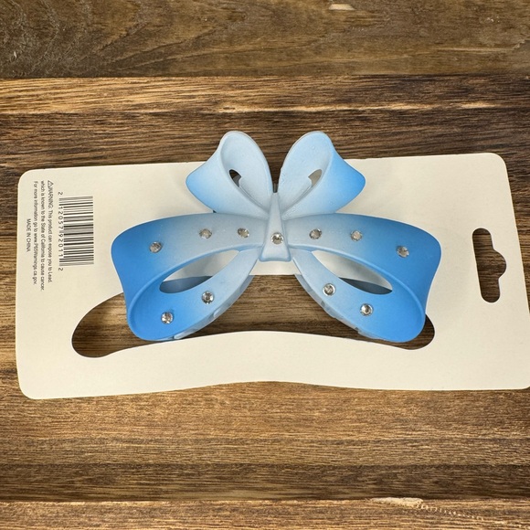 Blossom Blue Gradient Hair Clip with crystal accents - Picture 2 of 2